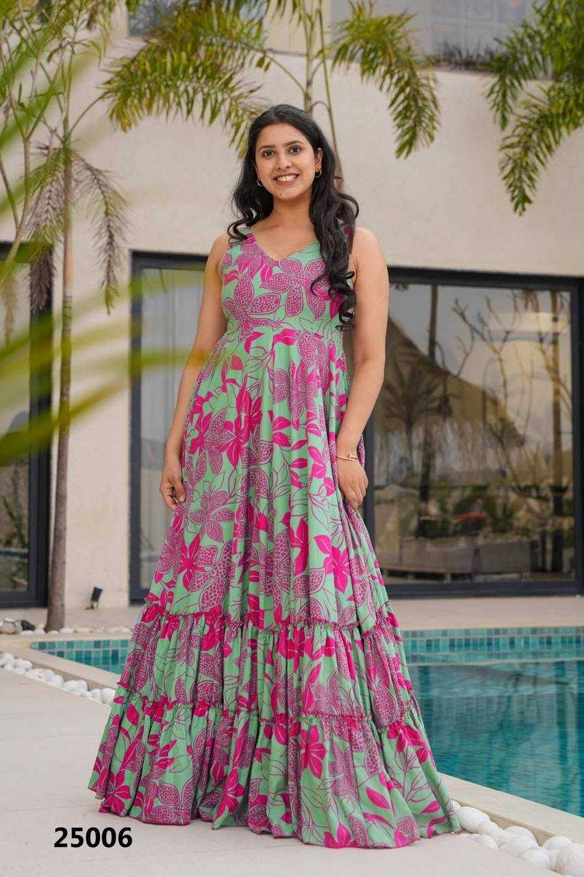 Rayon Printed Gown