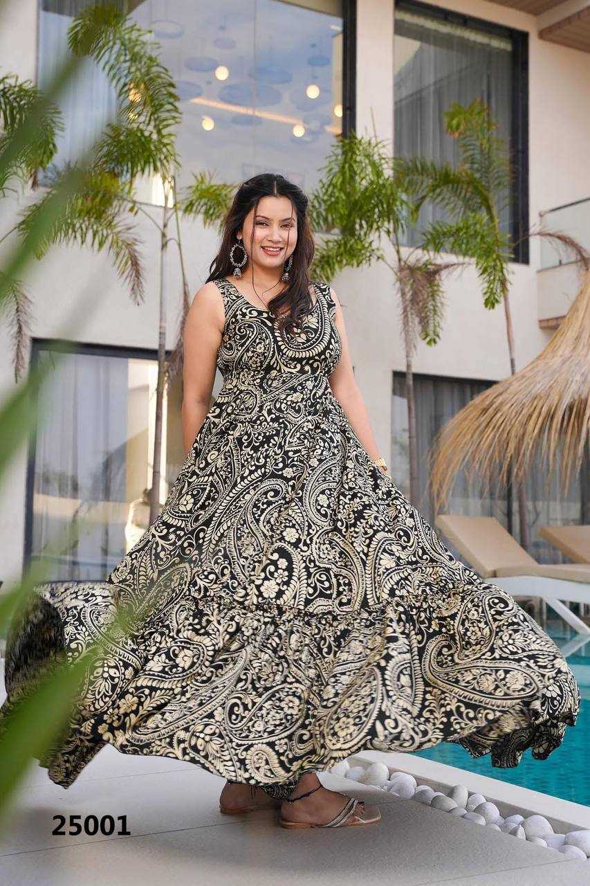 Rayon Printed Gown