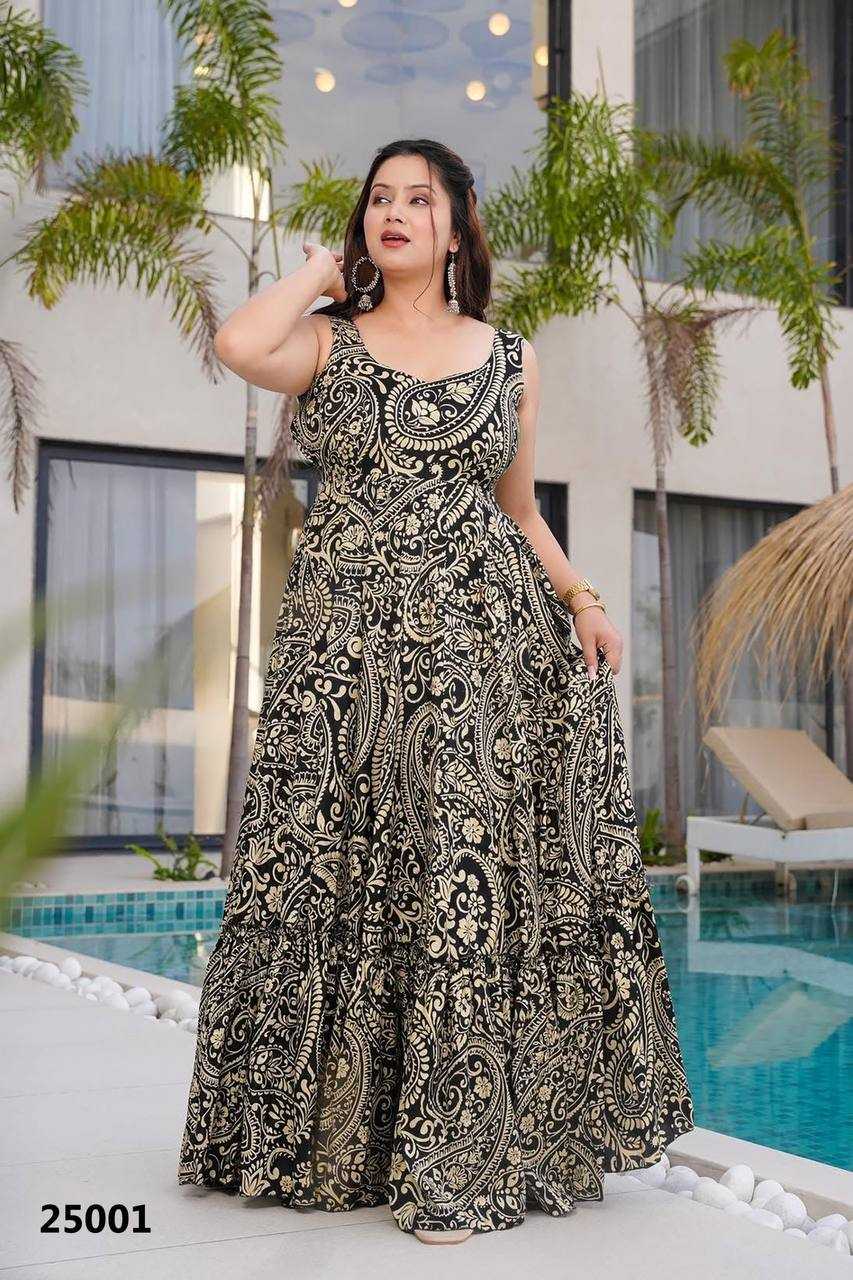Rayon Printed Gown