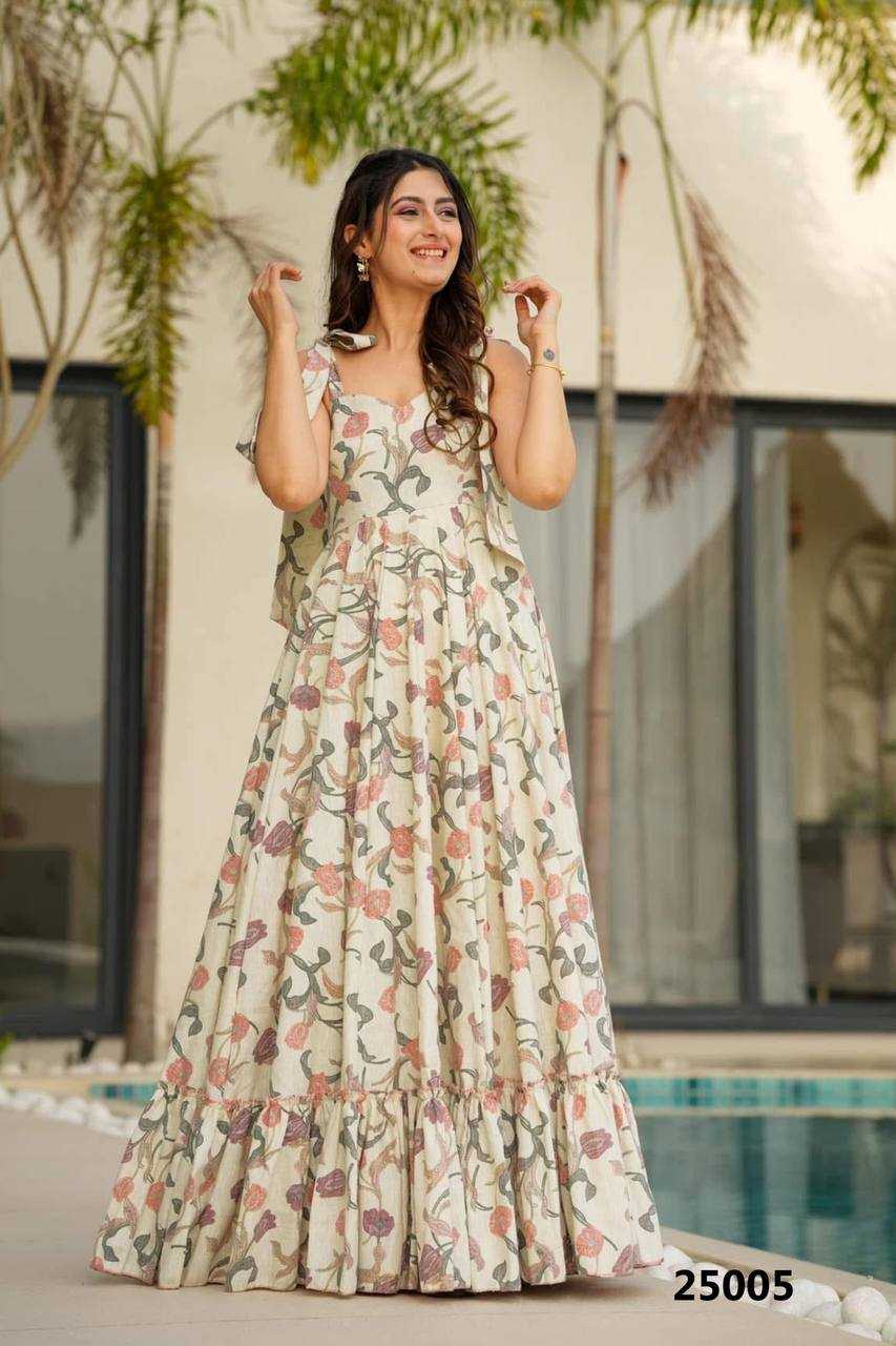 Rayon Printed Gown