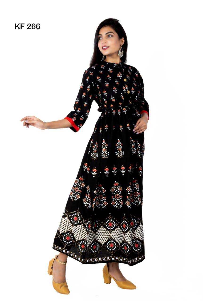 Heavy Rayon Printed Gown