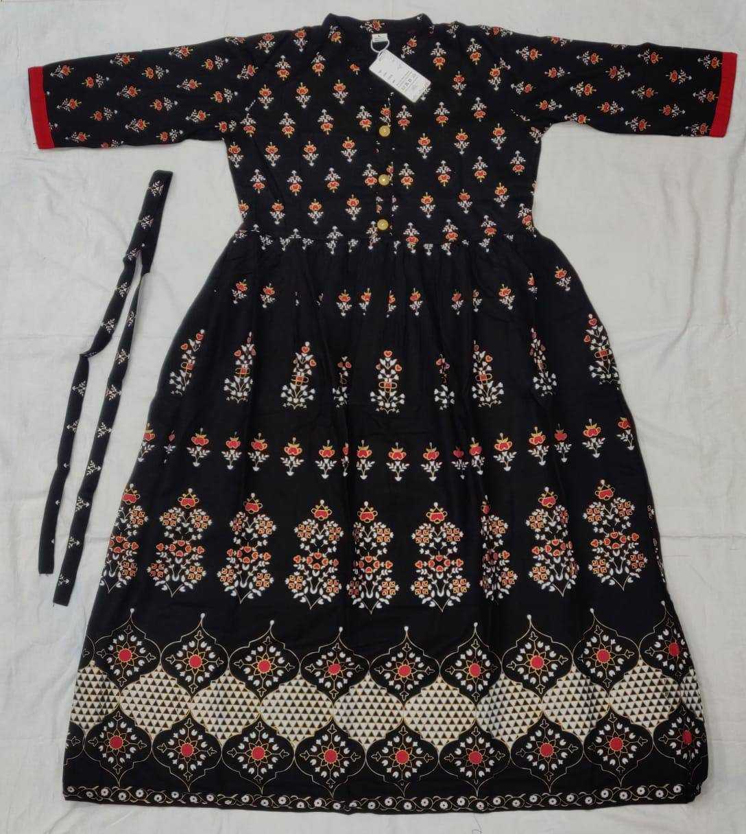 Heavy Rayon Printed Gown