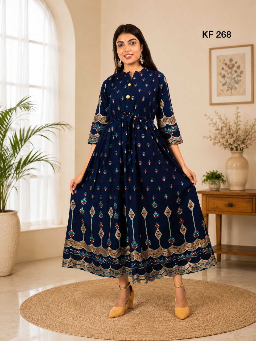 Rayon Printed Gown