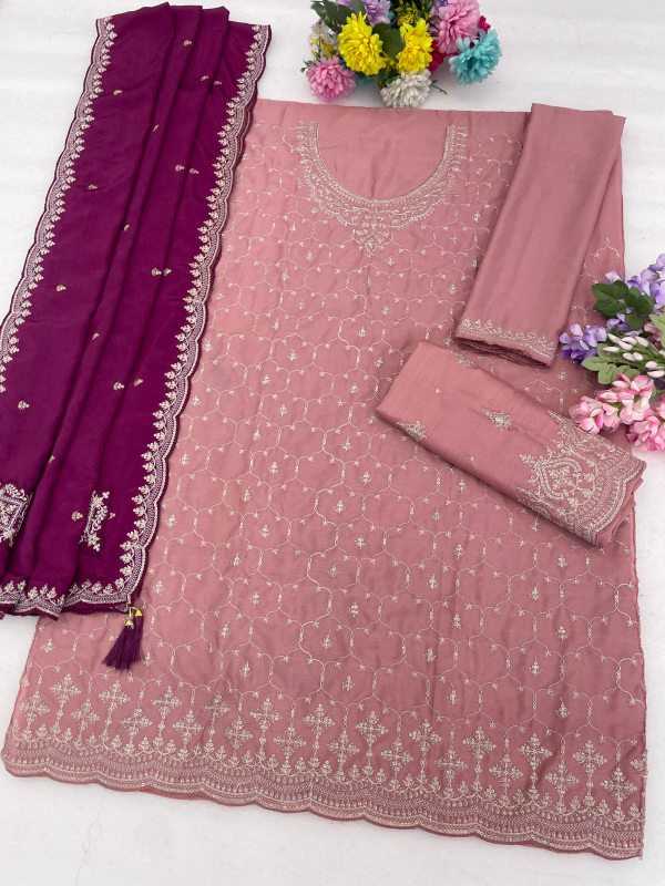 Chinon Embroidery Suit in Sky