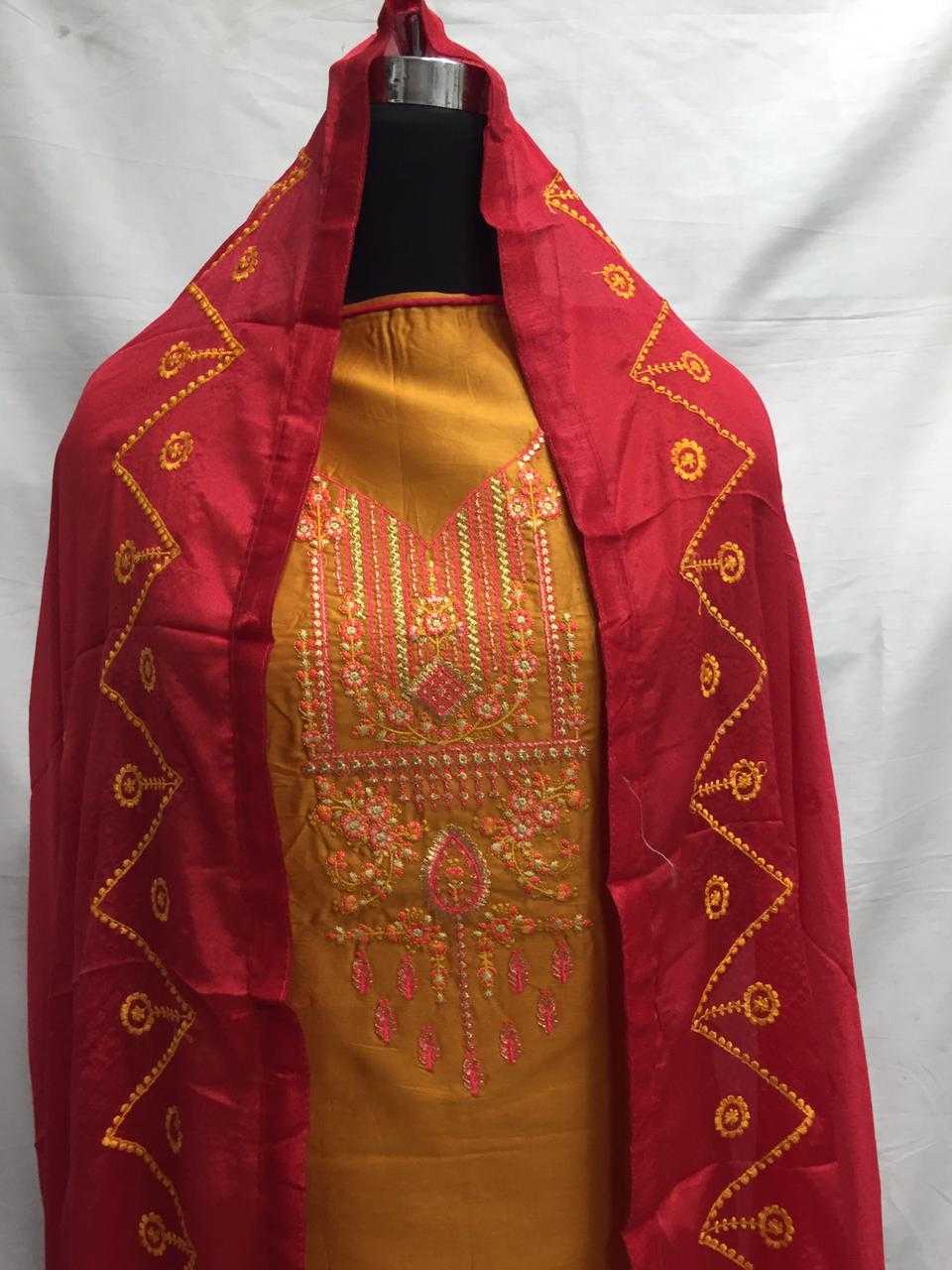 Soft Cotton Silk Embroidery Suit
