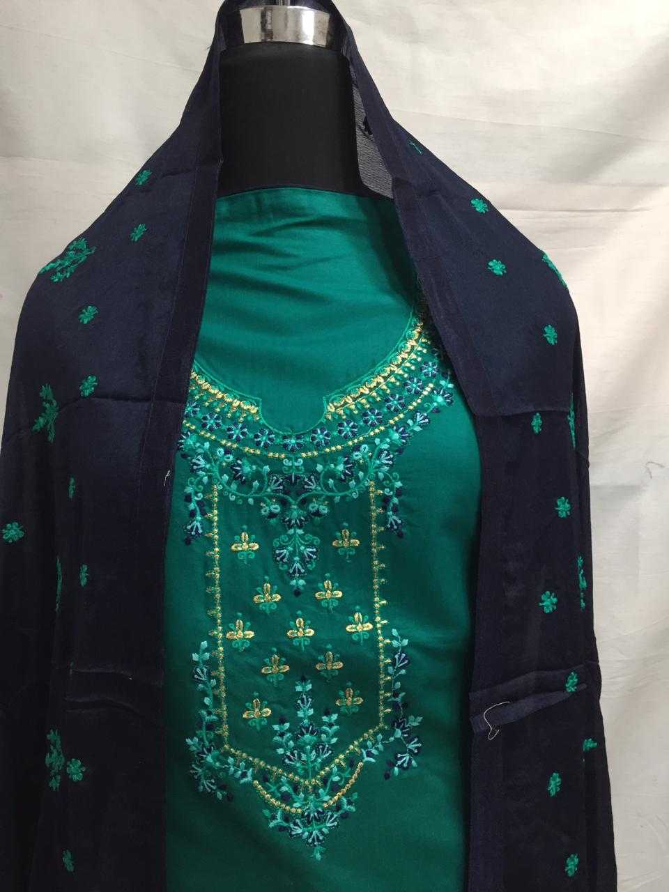 Soft Cotton Silk Embroidery Suit