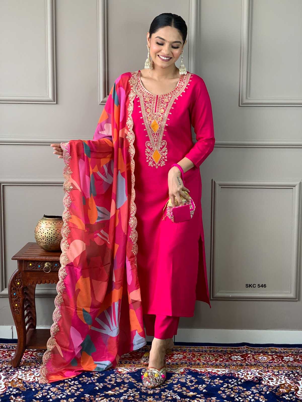 Viscose Chanderi Designer Kurti