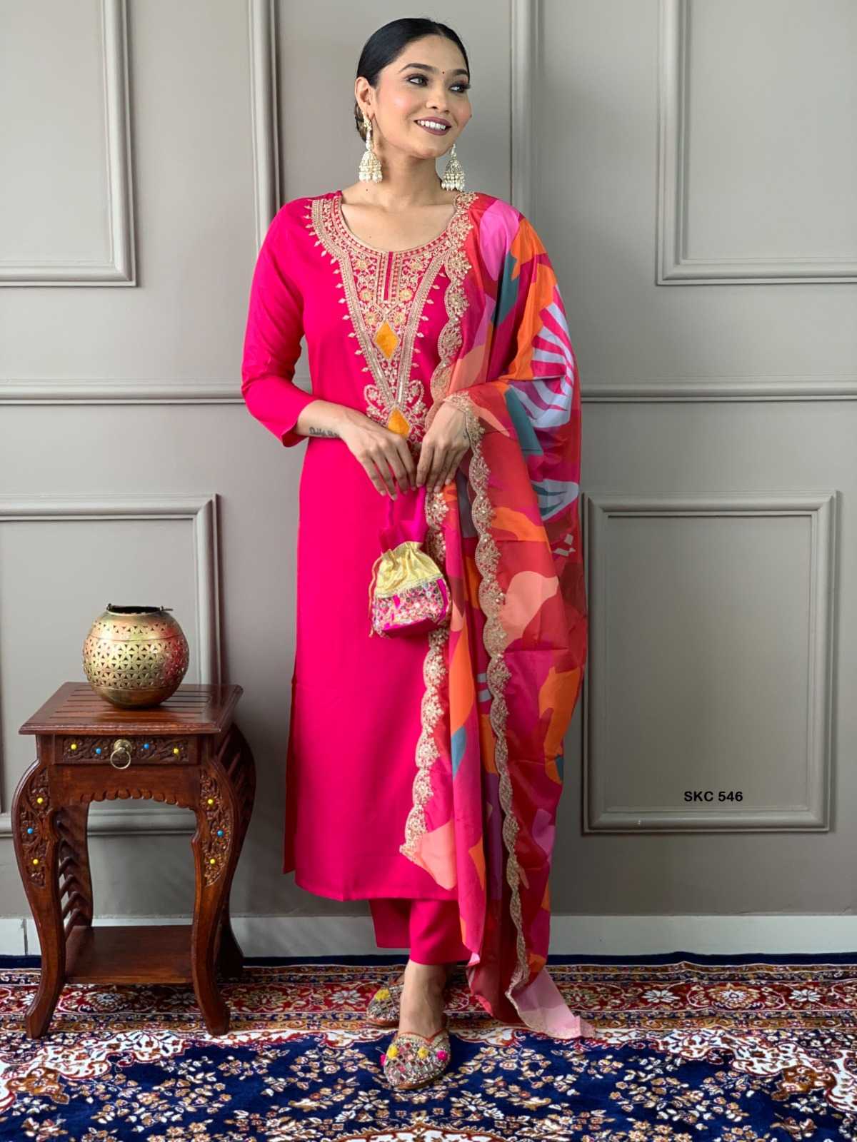 Viscose Chanderi Designer Kurti