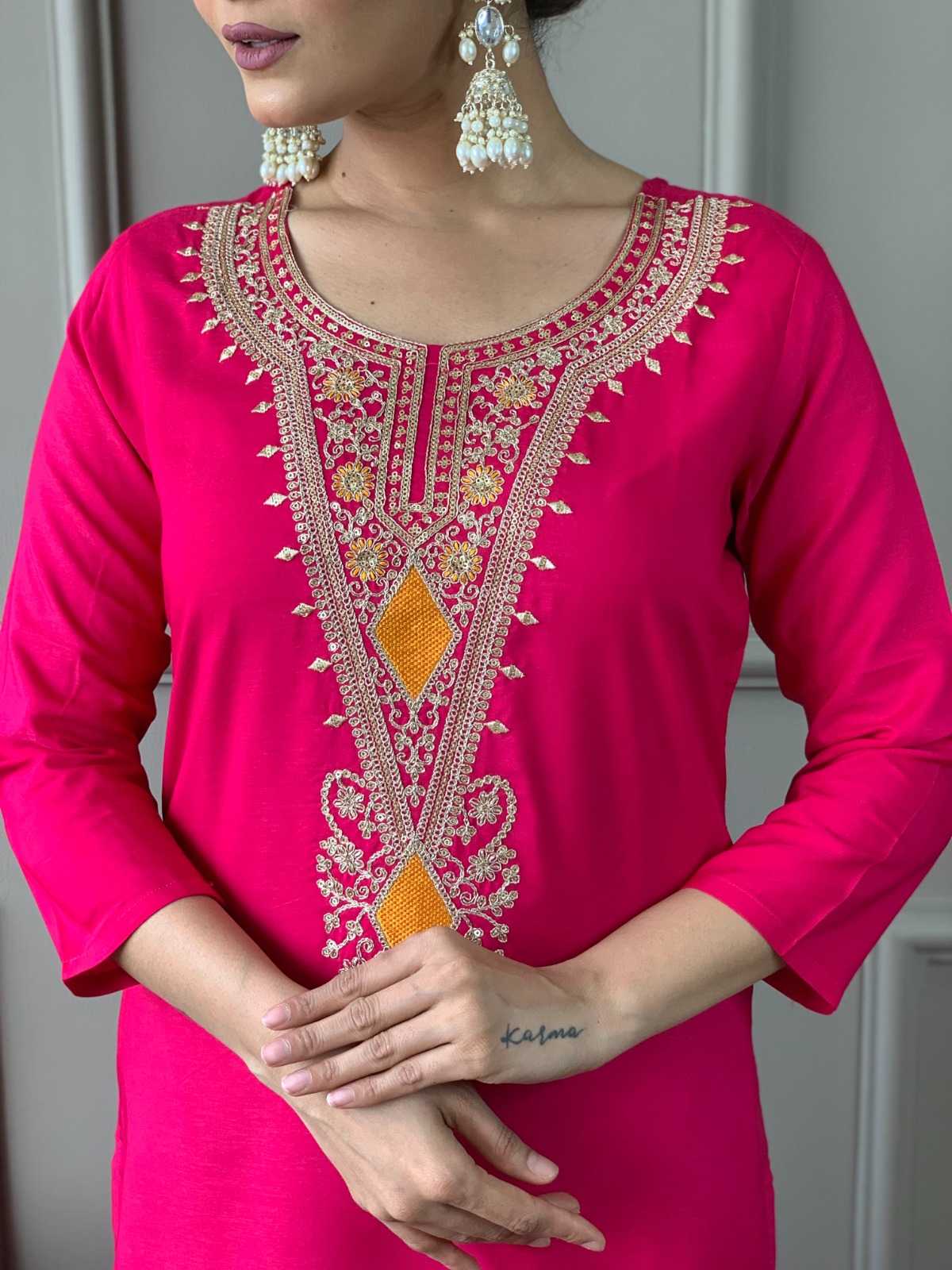 Viscose Chanderi Designer Kurti