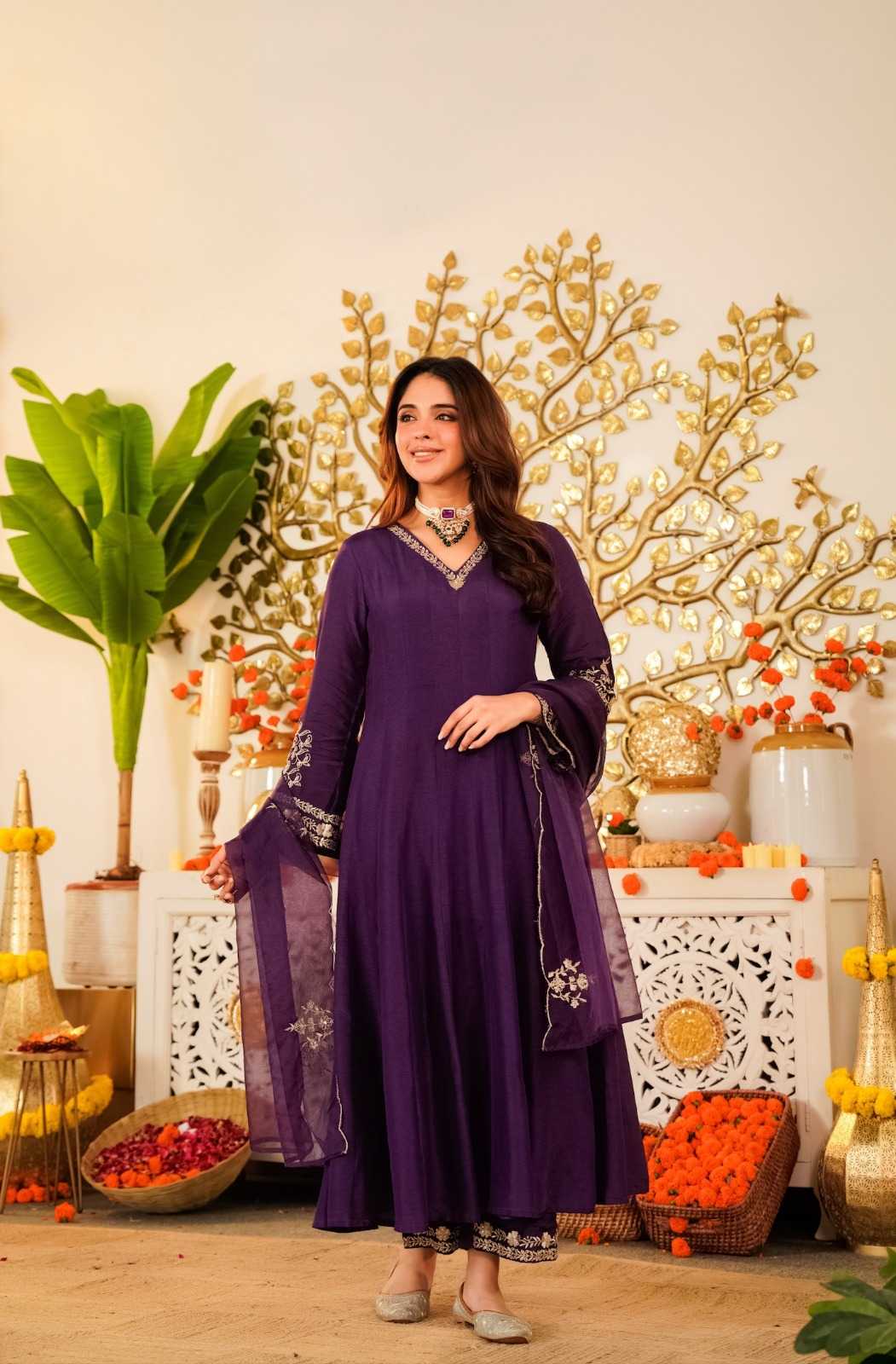 Viscose Chanderi Party Wear Kurti