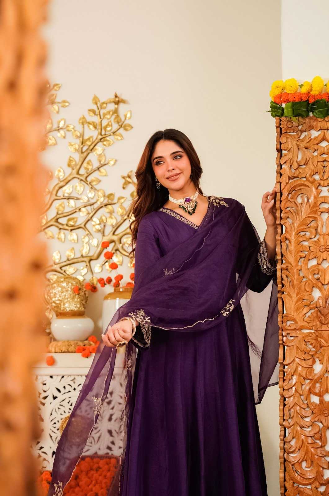 Viscose Chanderi Party Wear Kurti