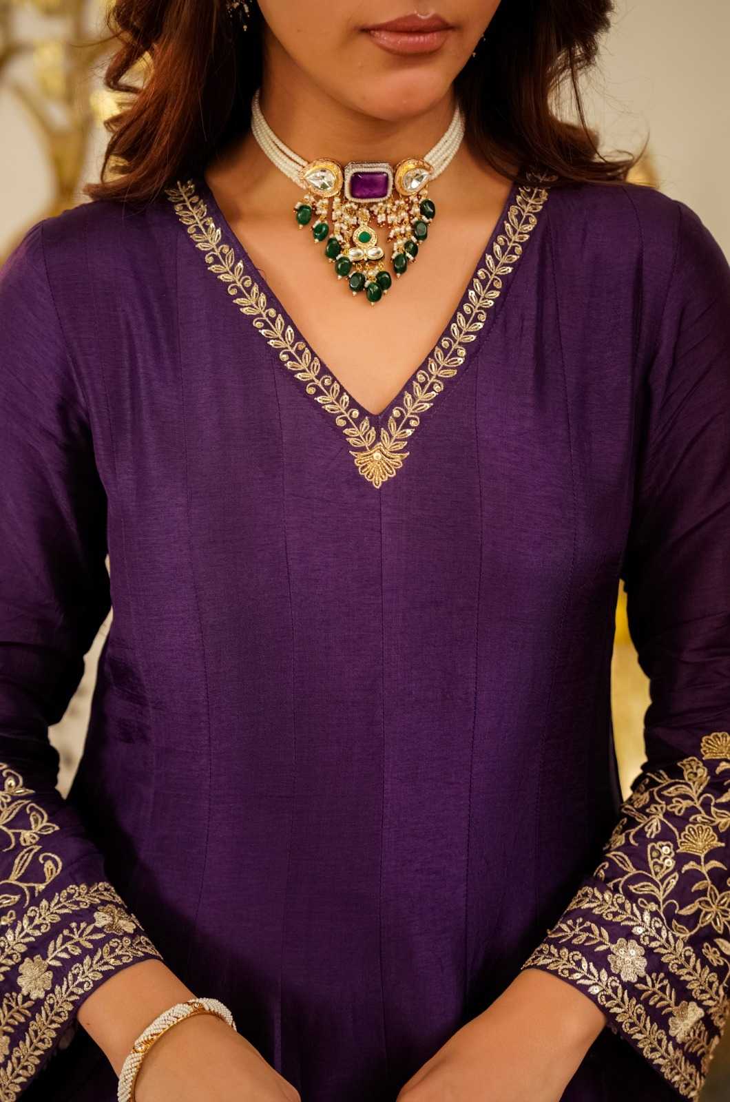 Viscose Chanderi Party Wear Kurti