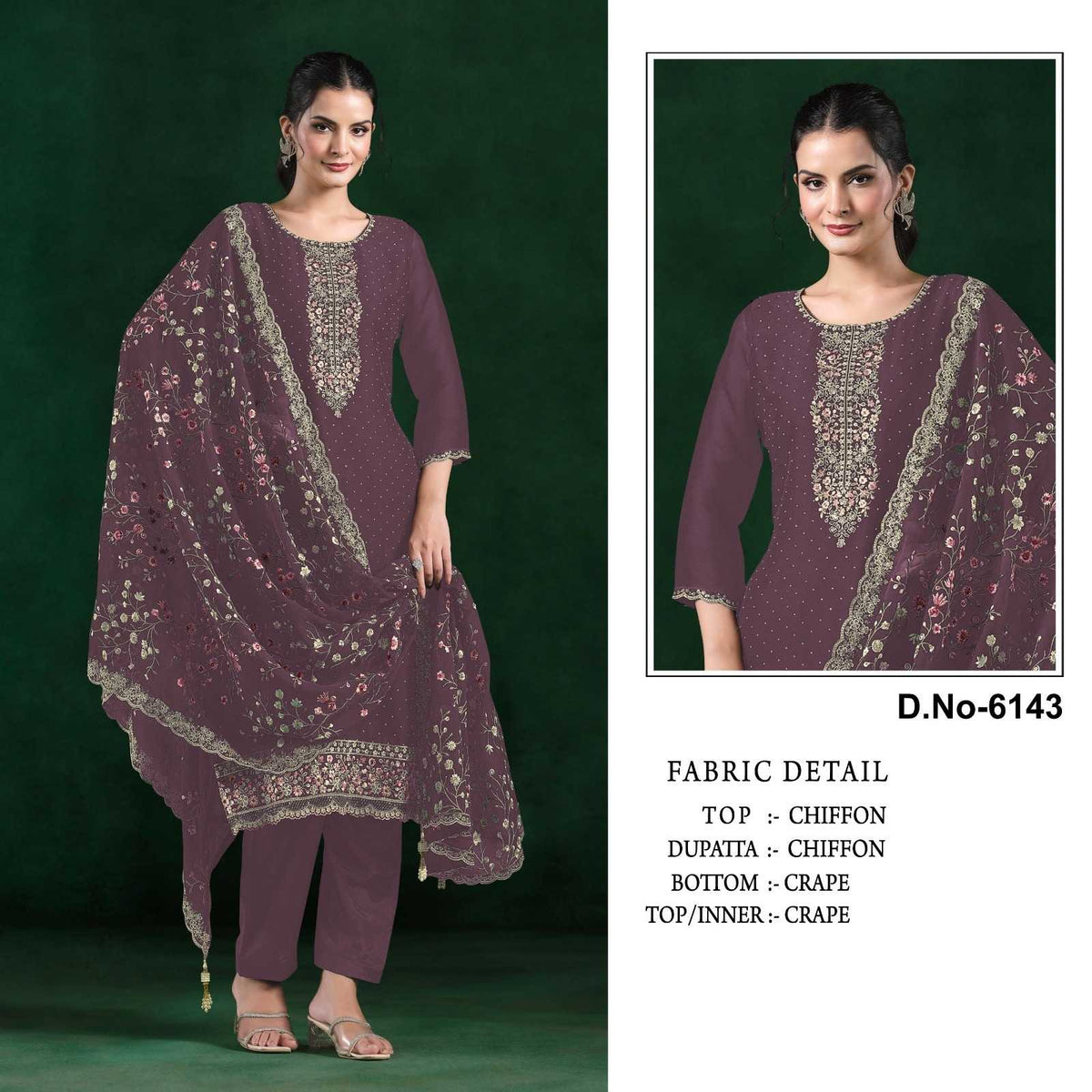 Anikaa Chiffon Ladies Suit