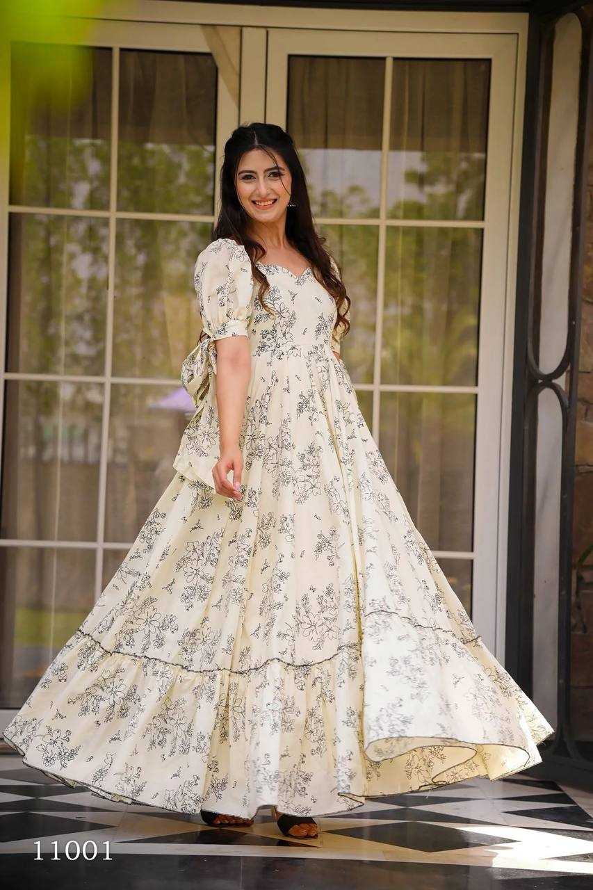 Heavy Rayon Printed Gown