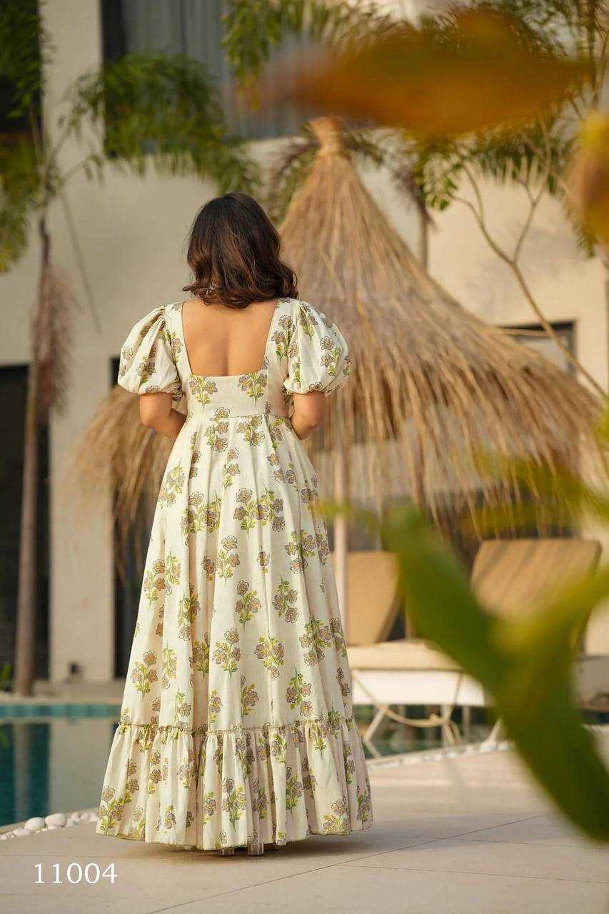 Heavy Rayon Printed Gown