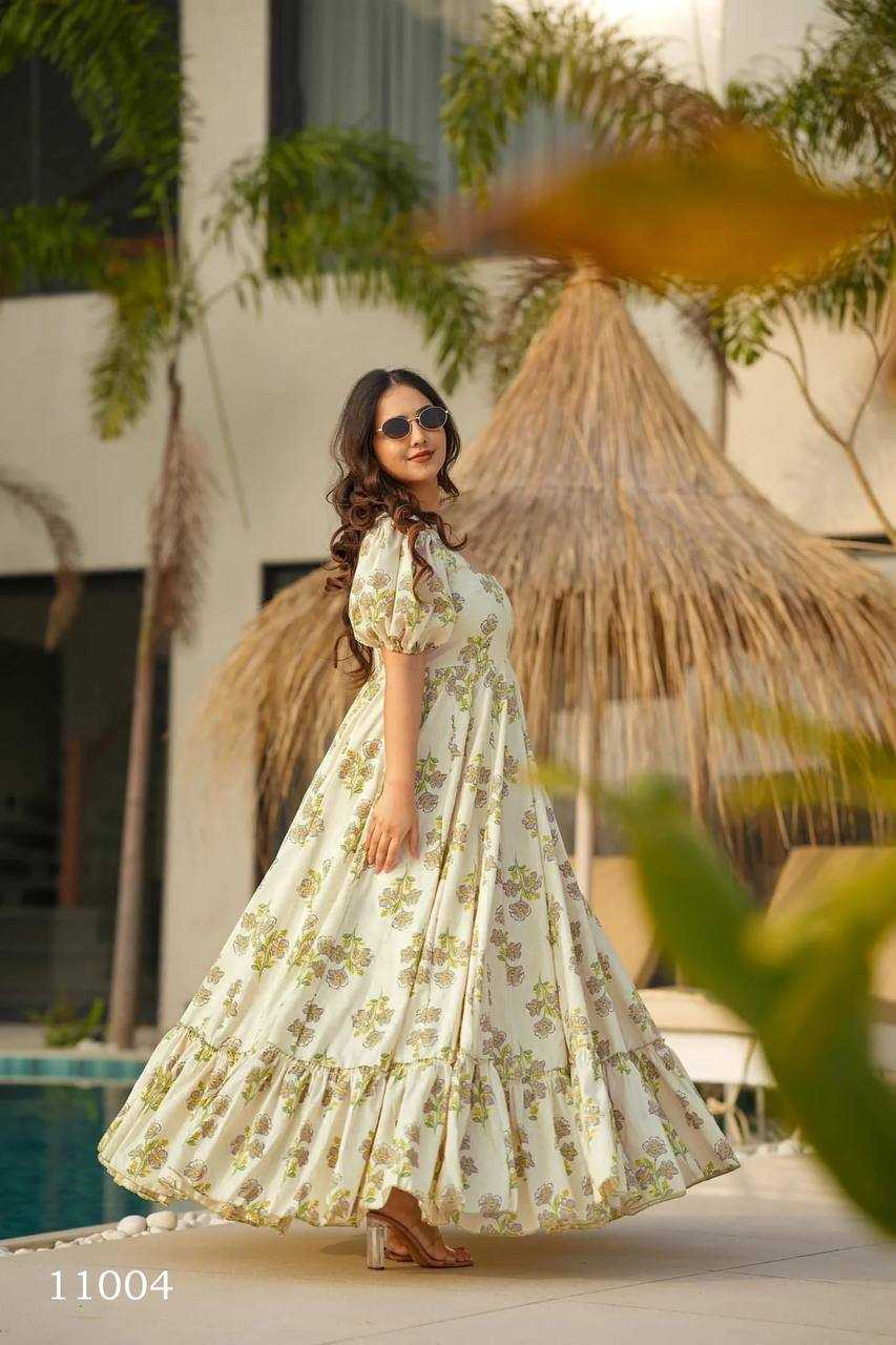 Heavy Rayon Printed Gown