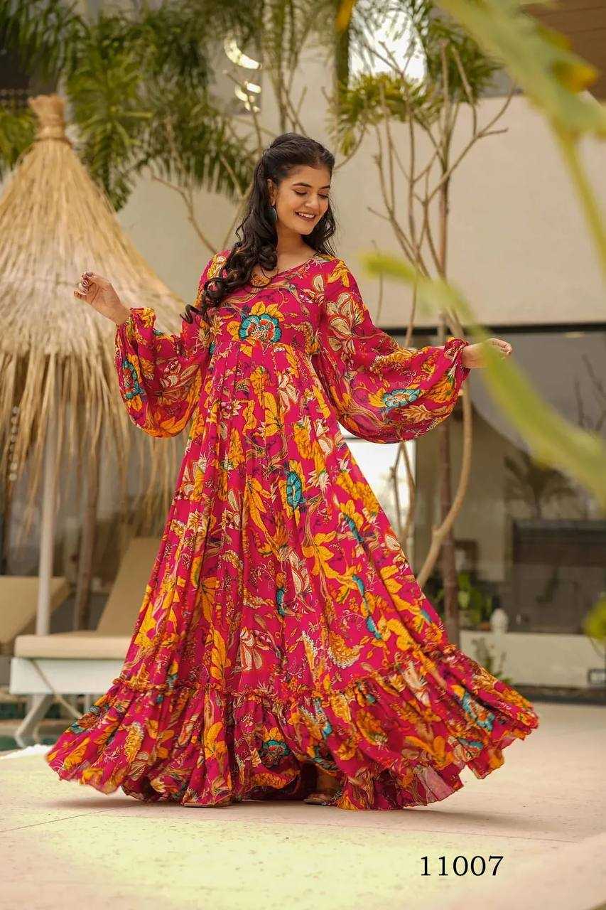 Heavy Rayon Printed Gown