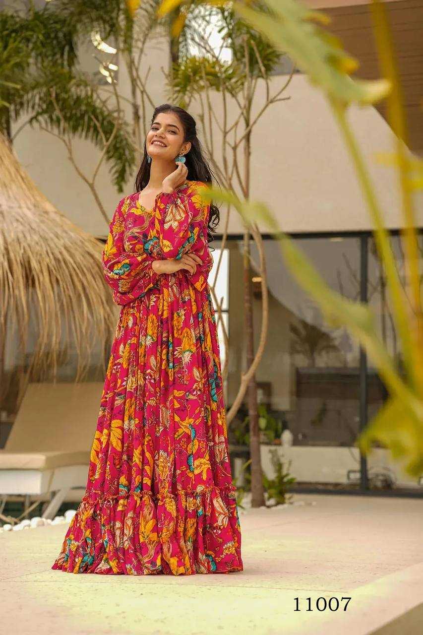 Heavy Rayon Printed Gown