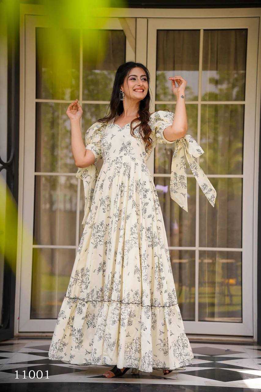 Heavy Rayon Printed Gown