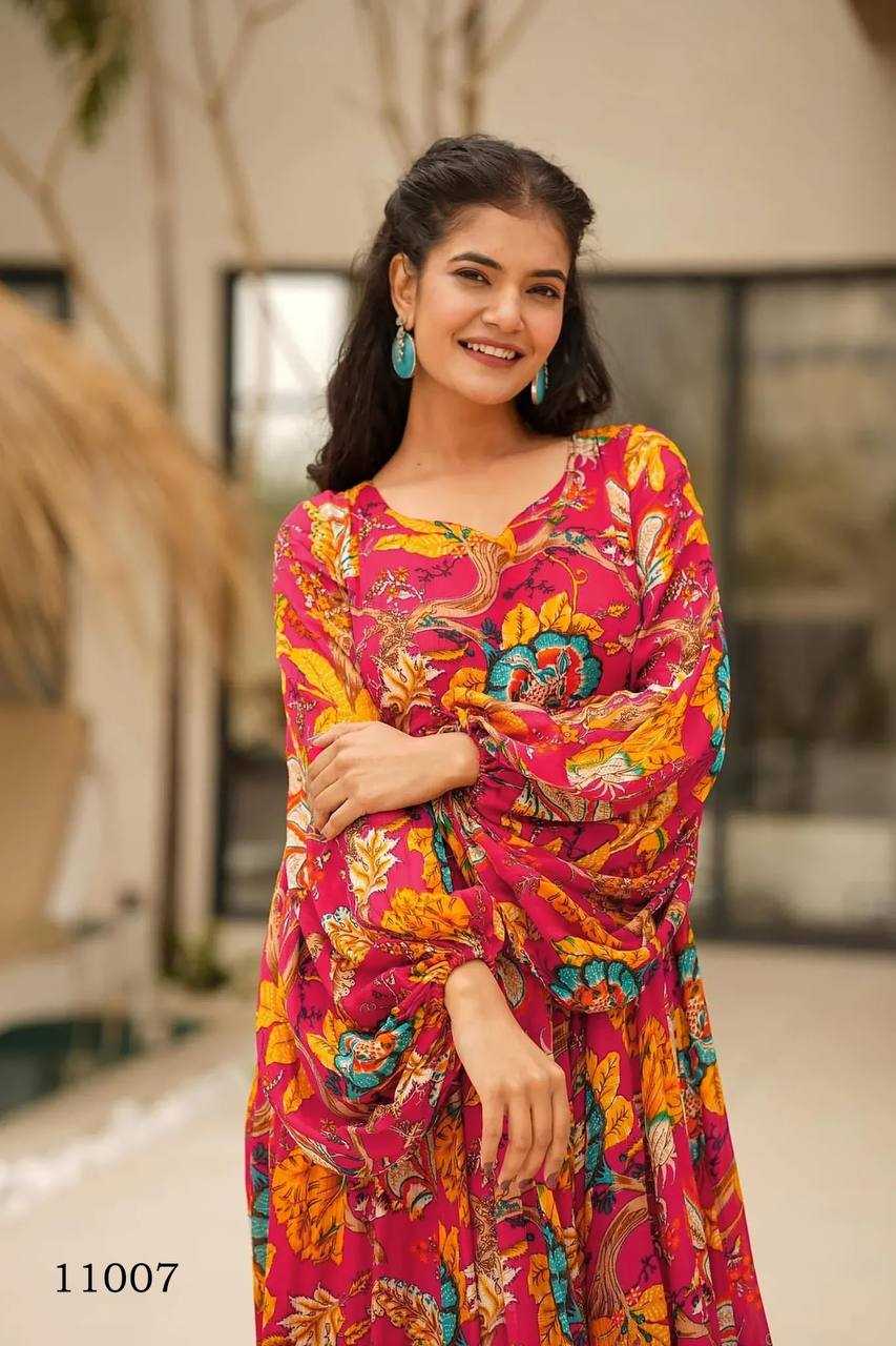 Heavy Rayon Printed Gown