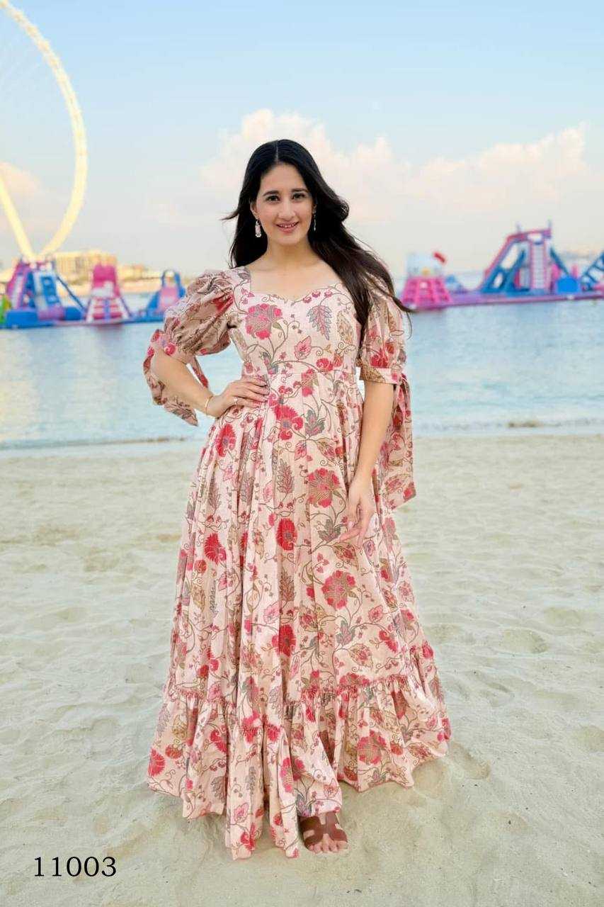 Heavy Rayon Printed Gown