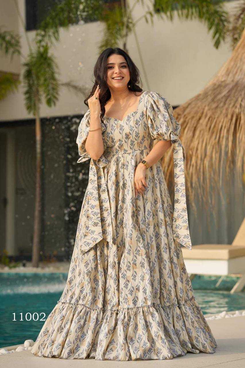 Heavy Rayon Printed Gown