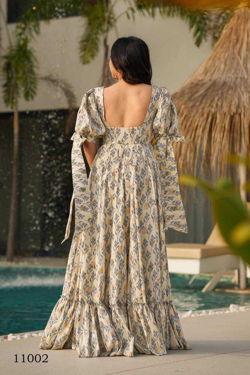 Heavy Rayon Printed Gown