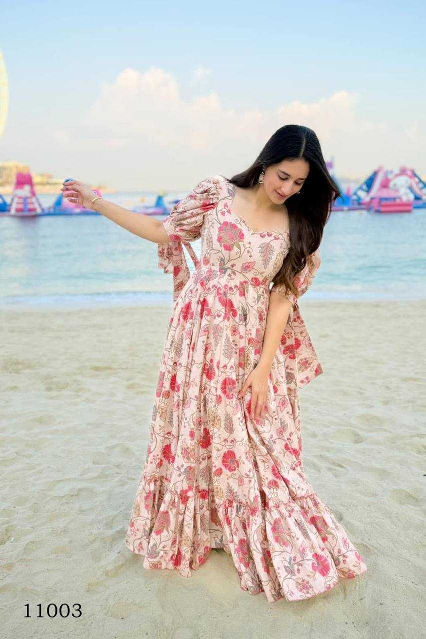 Heavy Rayon Printed Gown