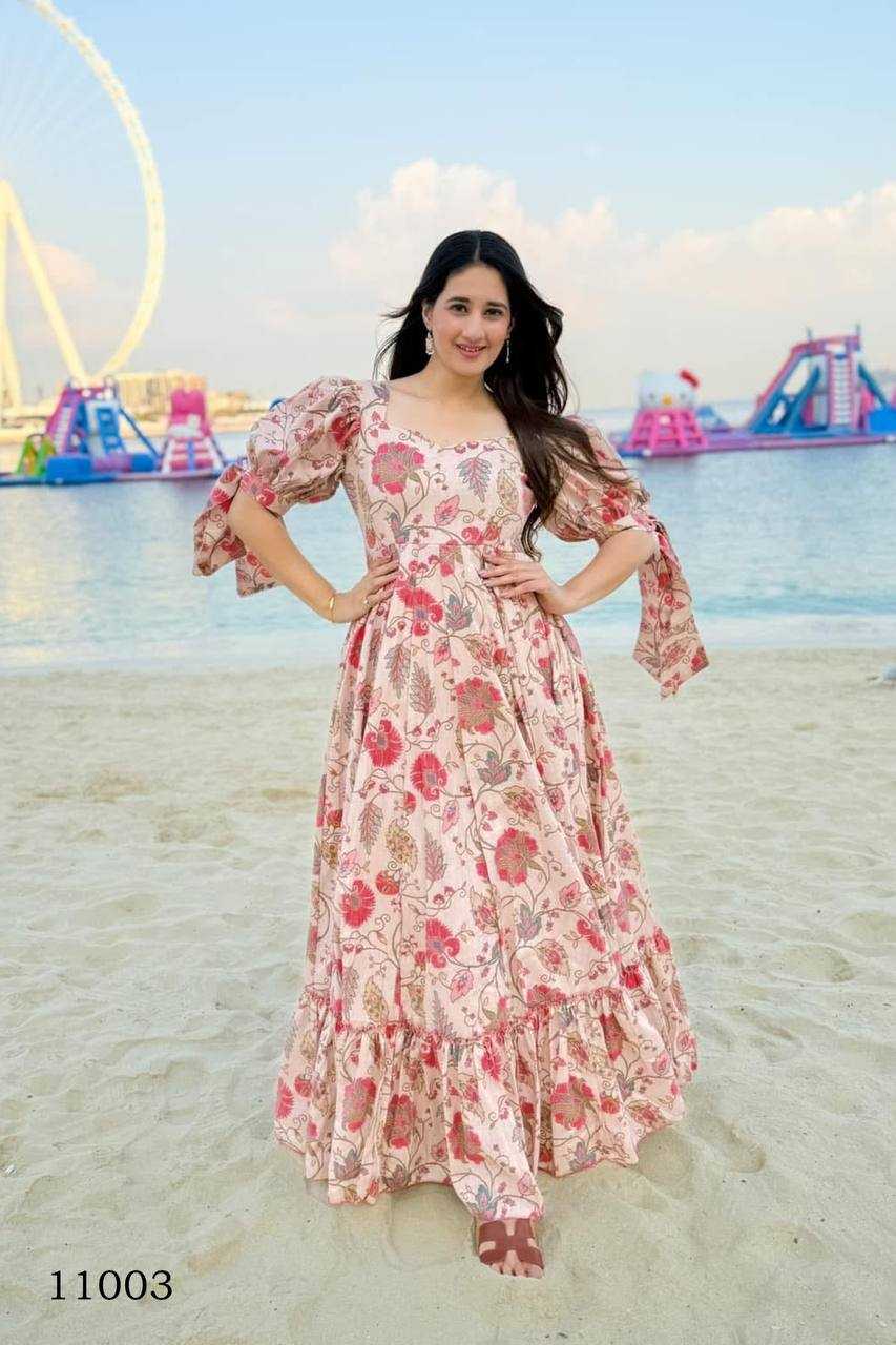 Heavy Rayon Printed Gown