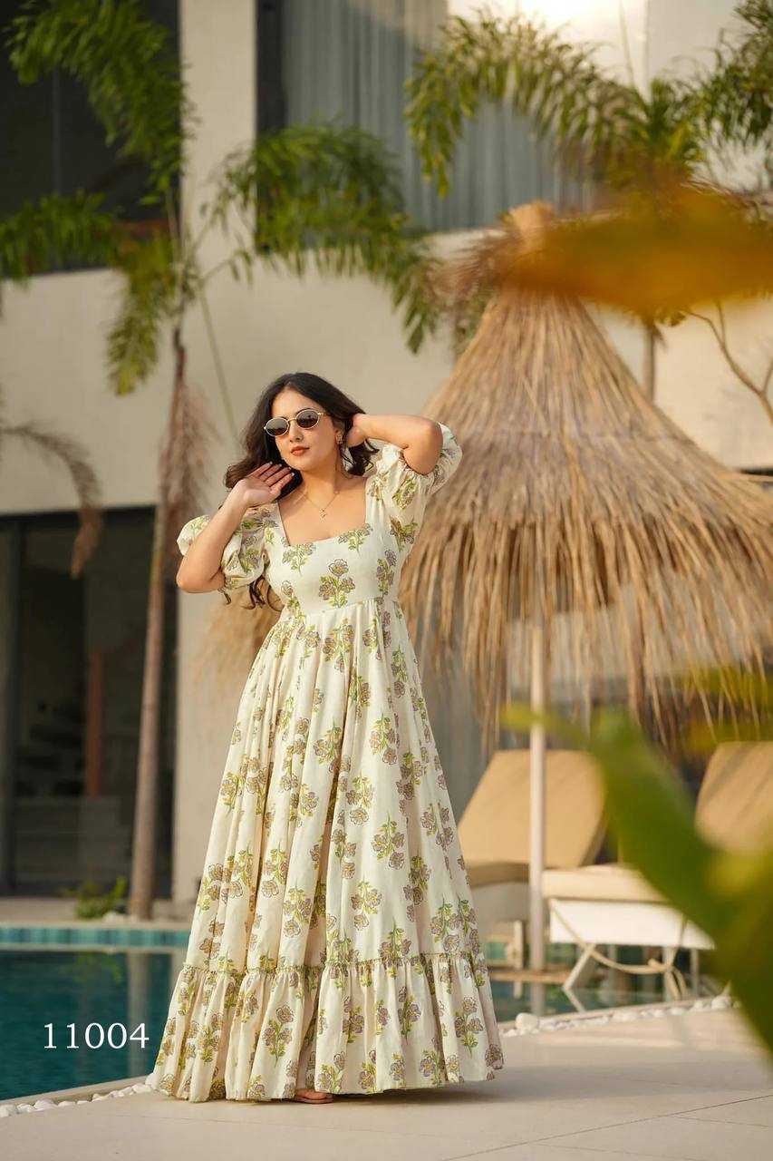 Heavy Rayon Printed Gown
