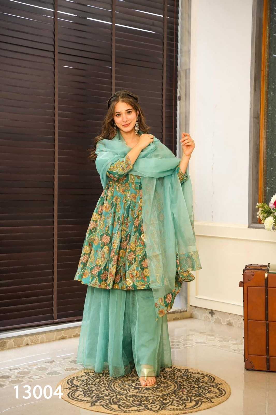Heavy Silk Sharara Salwar Suit