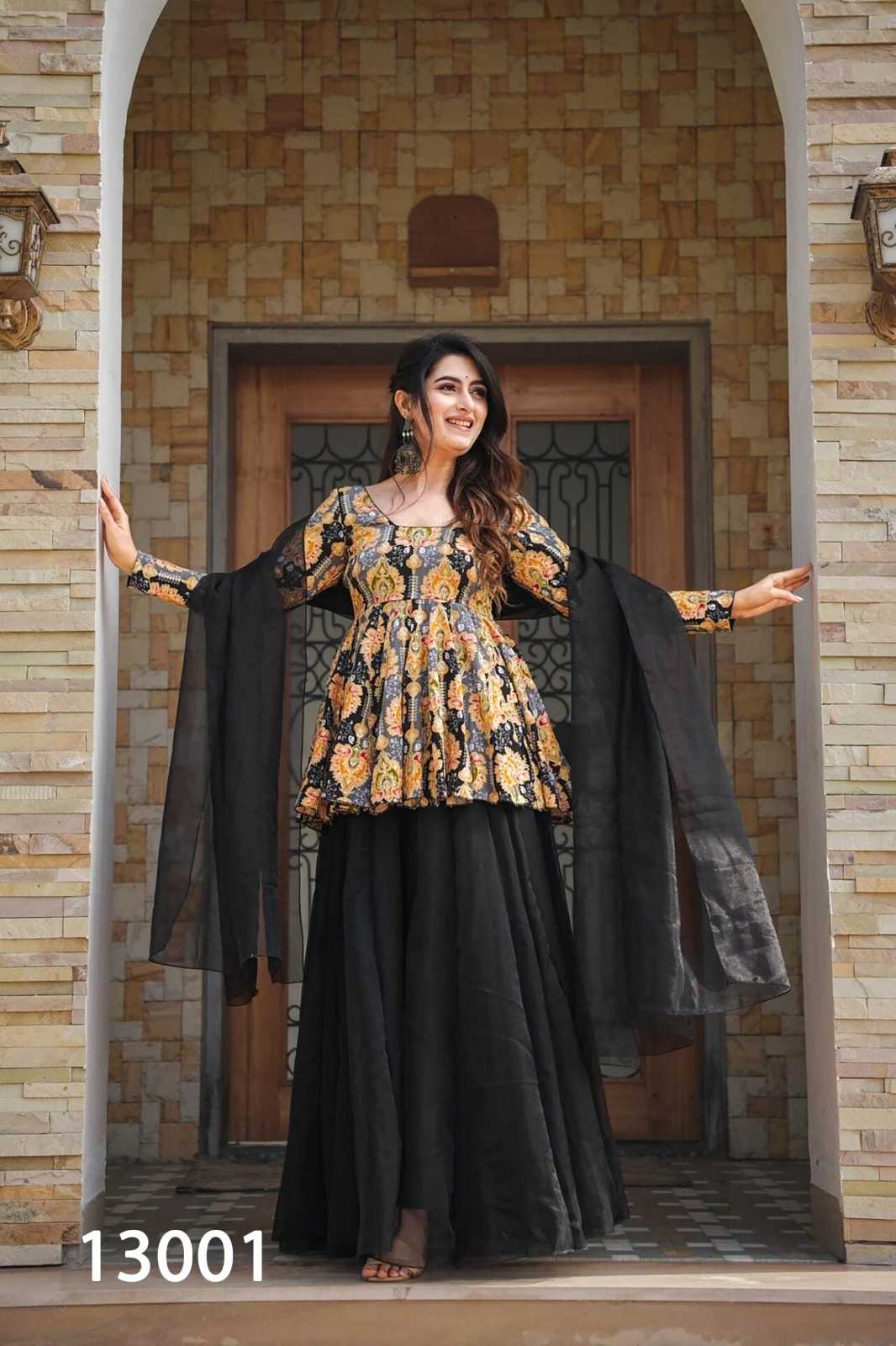 Heavy Silk Sharara Salwar Suit