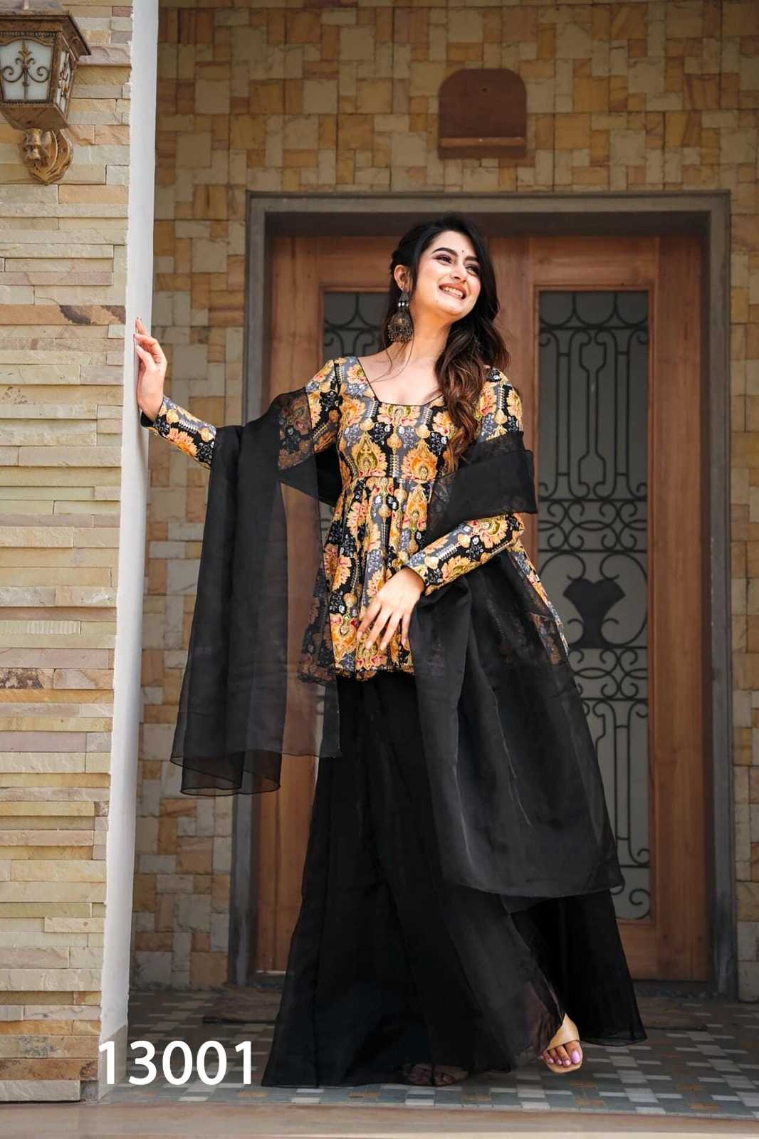 Heavy Silk Sharara Salwar Suit