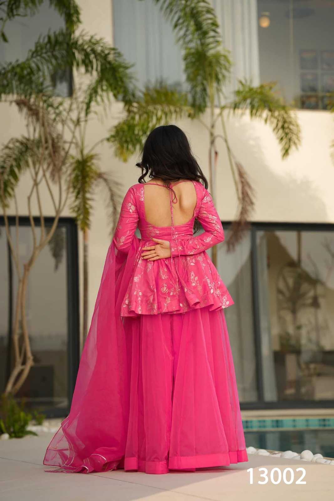 Heavy Silk Sharara Salwar Suit