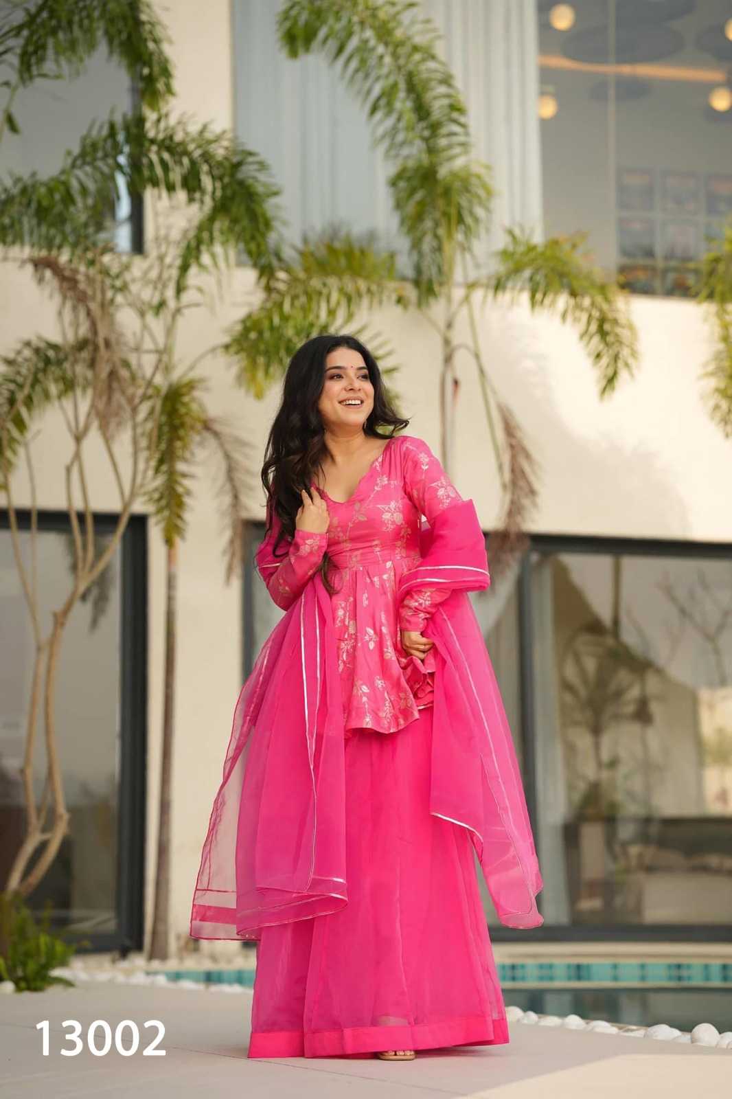 Heavy Silk Sharara Salwar Suit