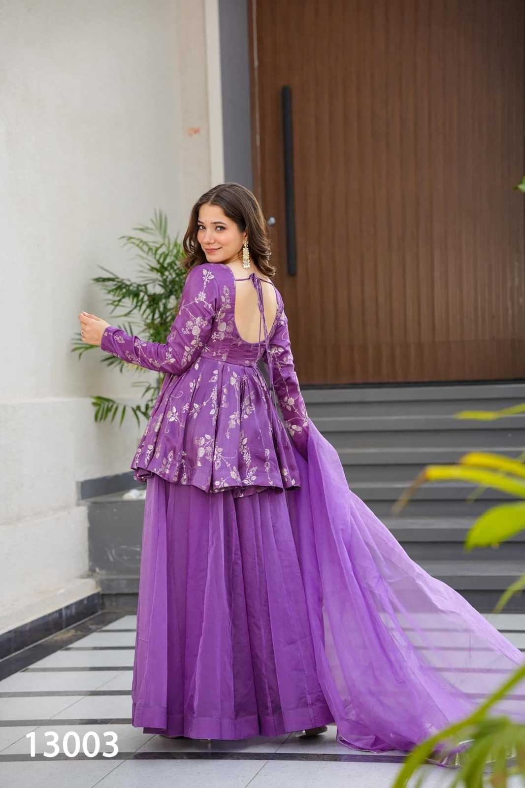 Heavy Silk Sharara Salwar Suit