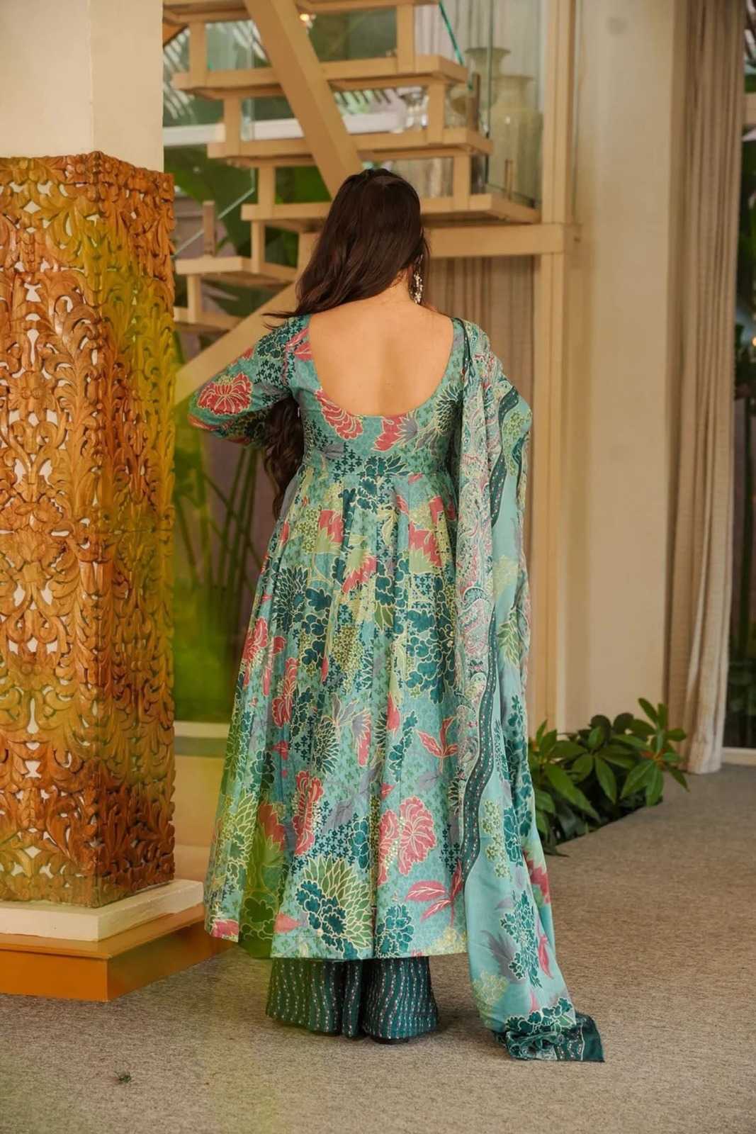 Soft Cotton Silk Palazzo Suit