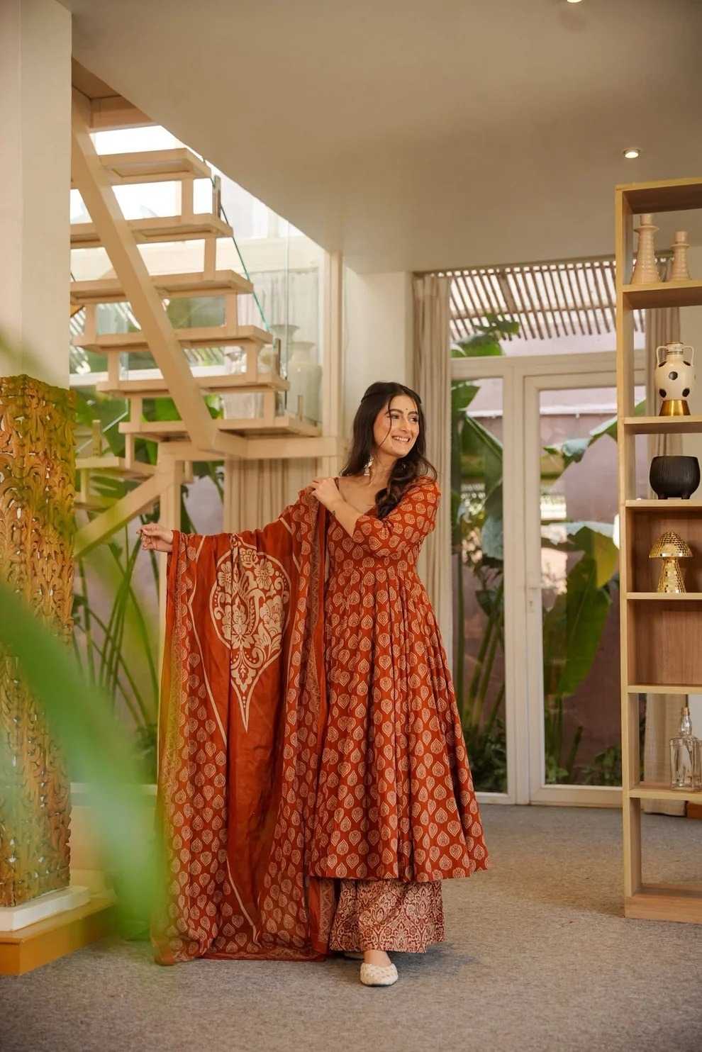 Soft Cotton Silk Palazzo Suit