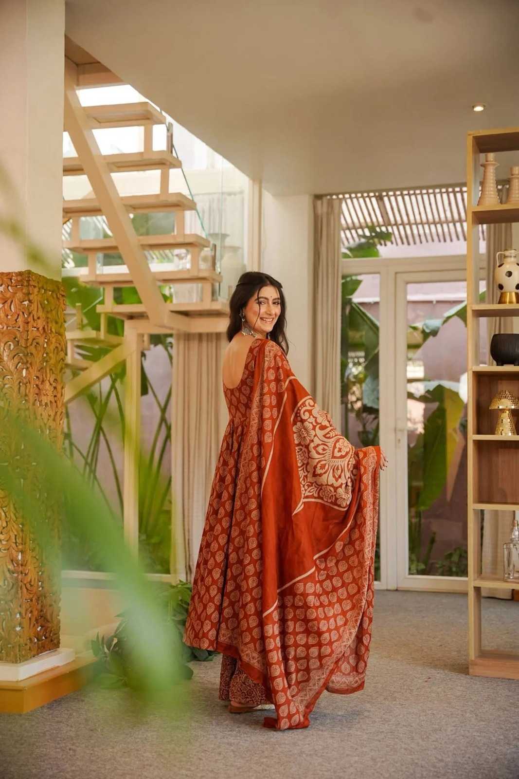 Soft Cotton Silk Palazzo Suit