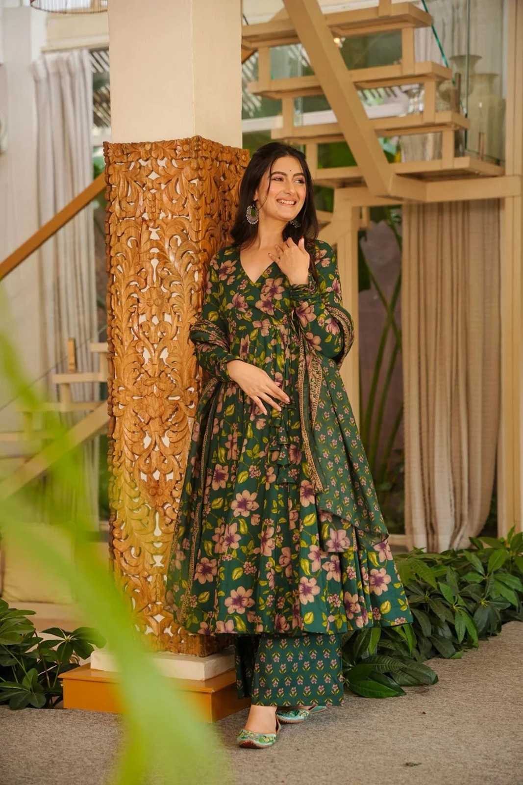 Soft Cotton Silk Palazzo Suit