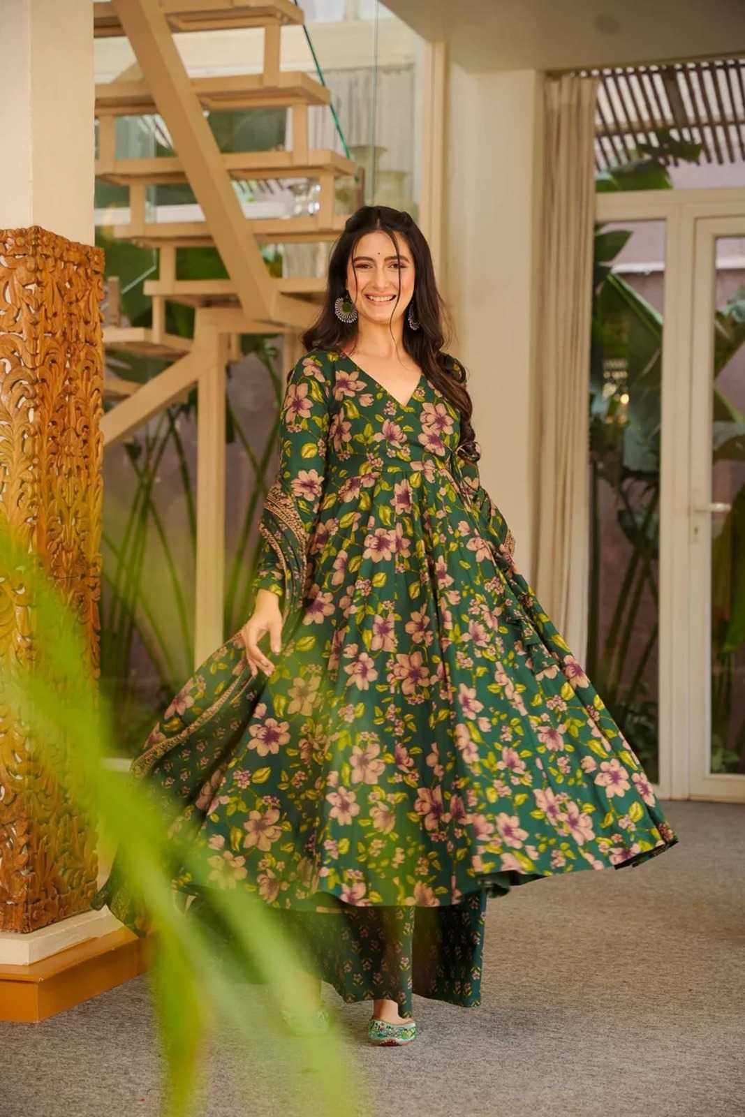 Soft Cotton Silk Palazzo Suit