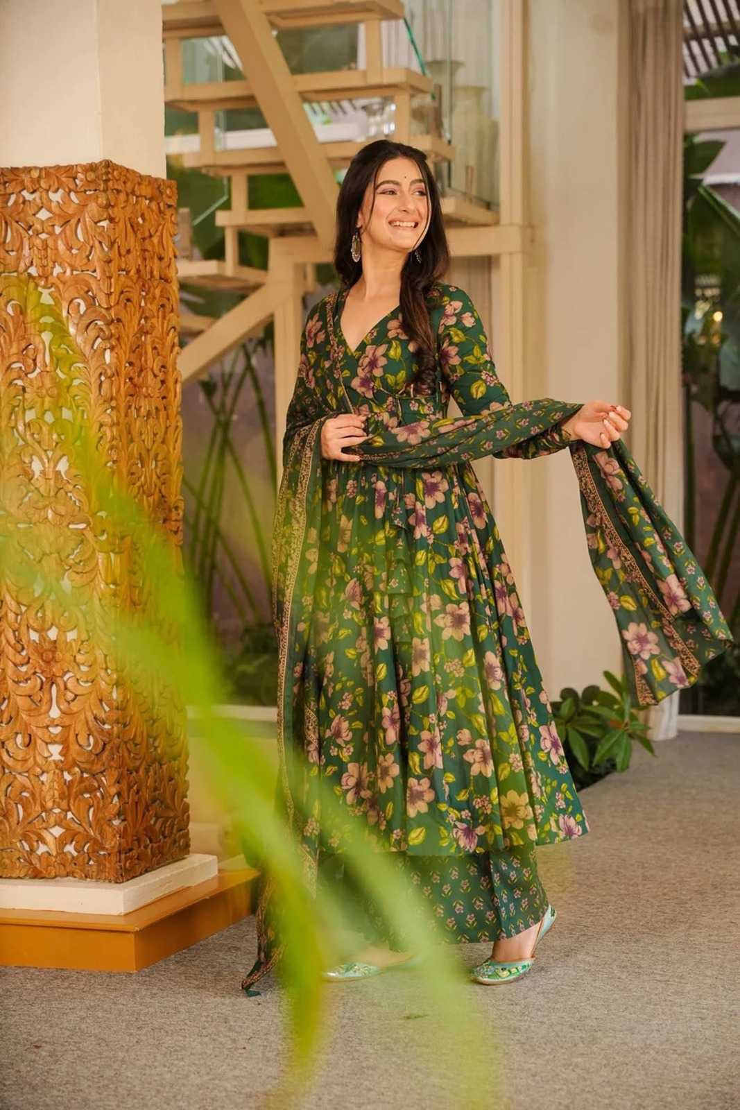 Soft Cotton Silk Palazzo Suit