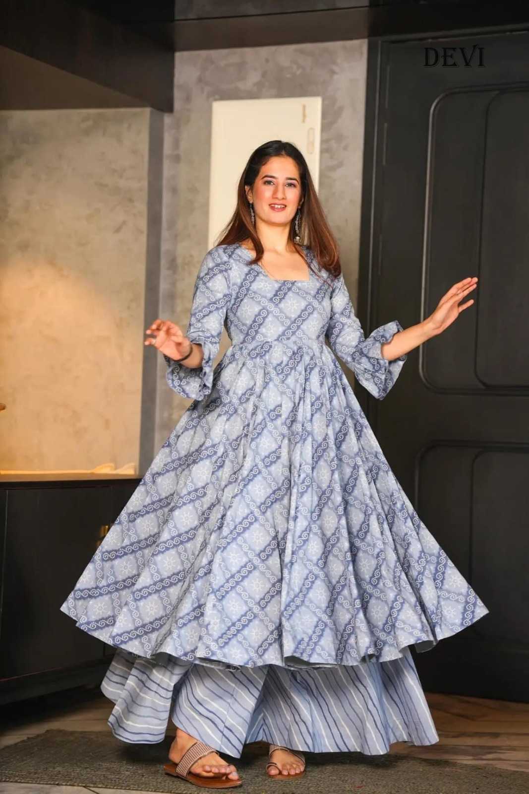 Soft Cotton Silk Printed Gown