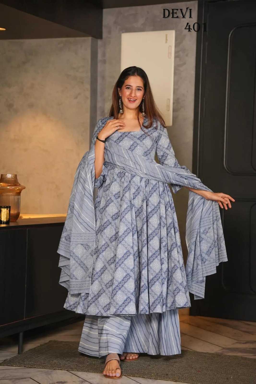 Soft Cotton Silk Printed Gown