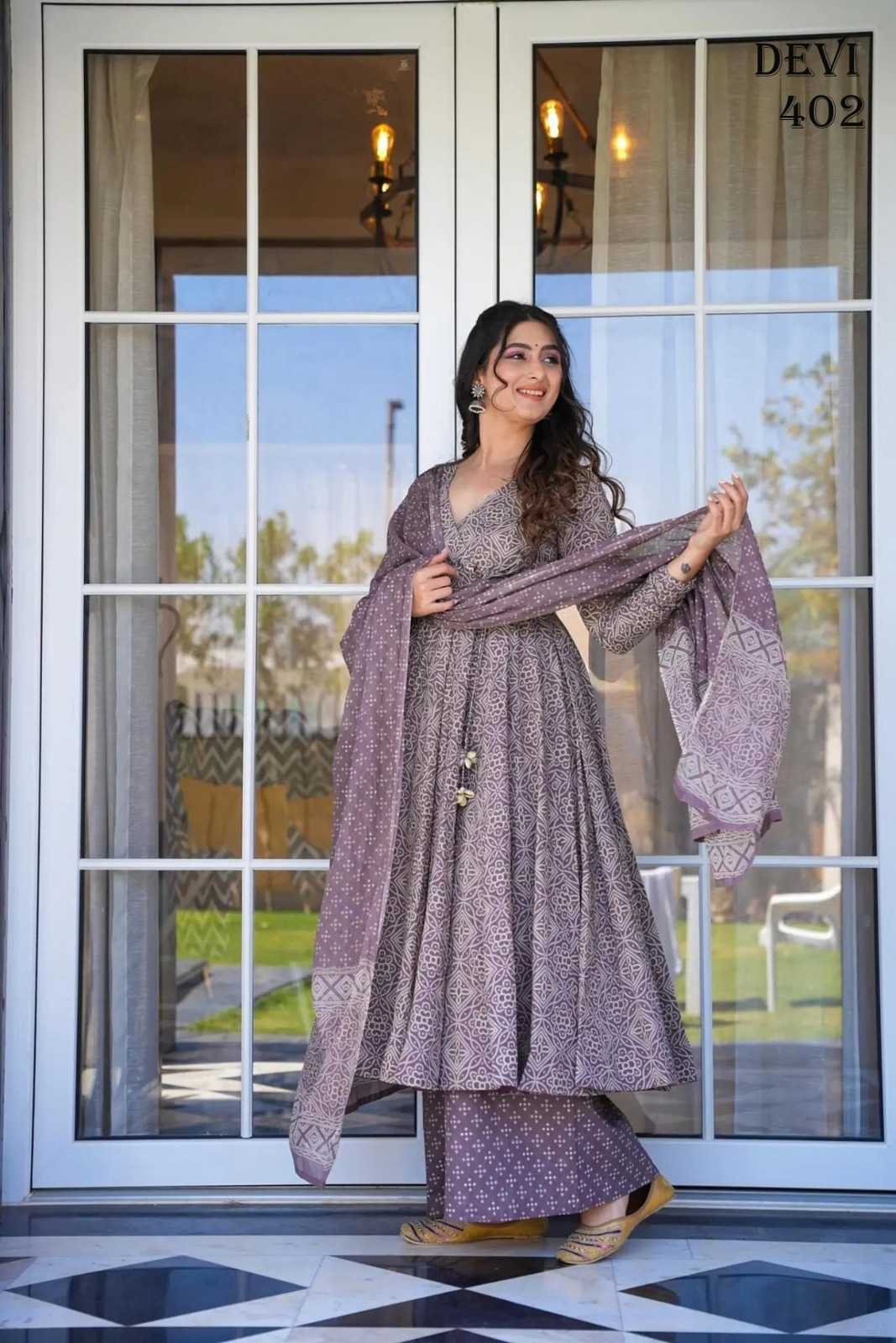 Soft Cotton Silk Printed Gown