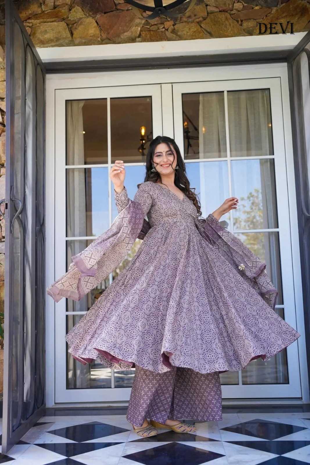 Soft Cotton Silk Printed Gown