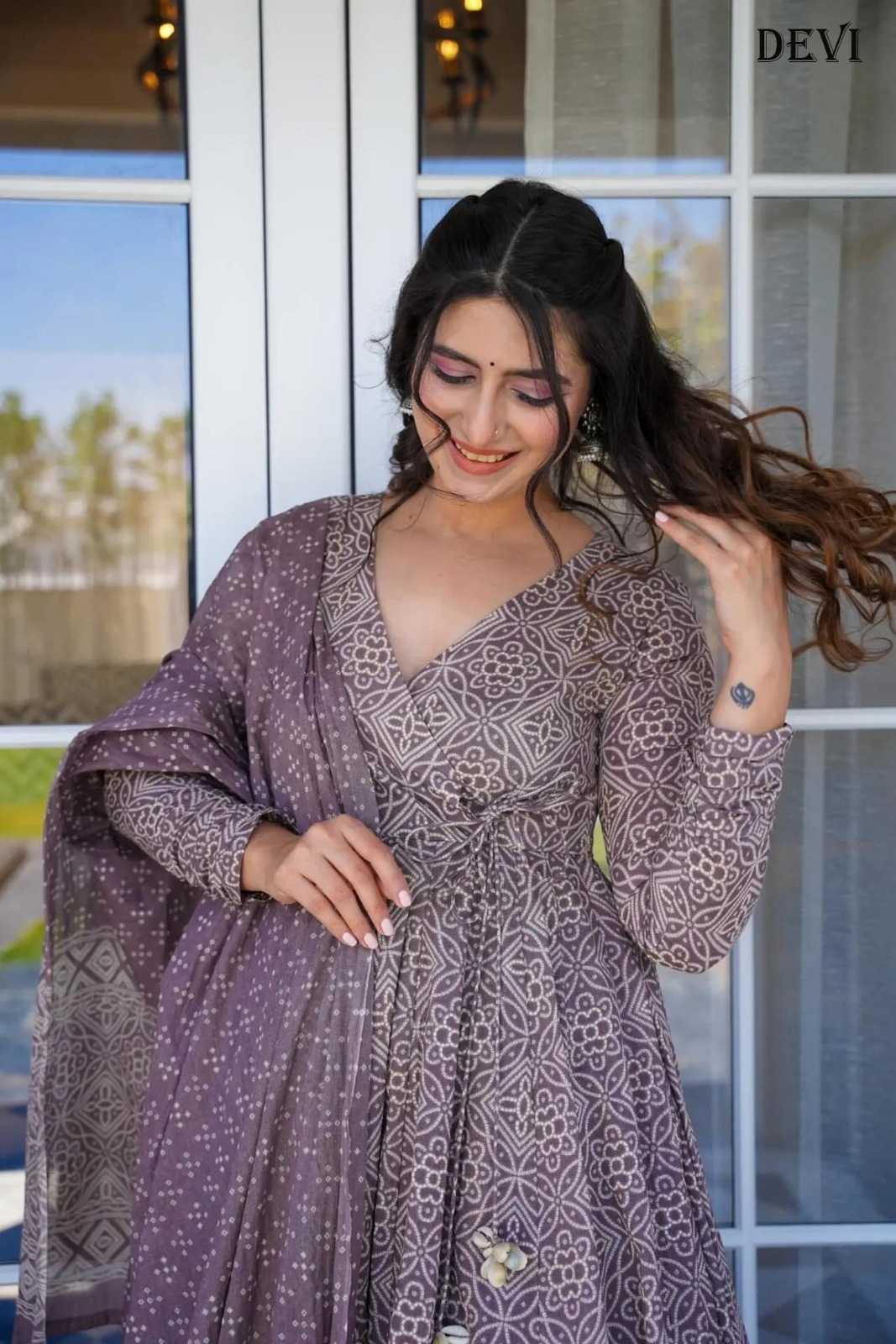 Soft Cotton Silk Printed Gown