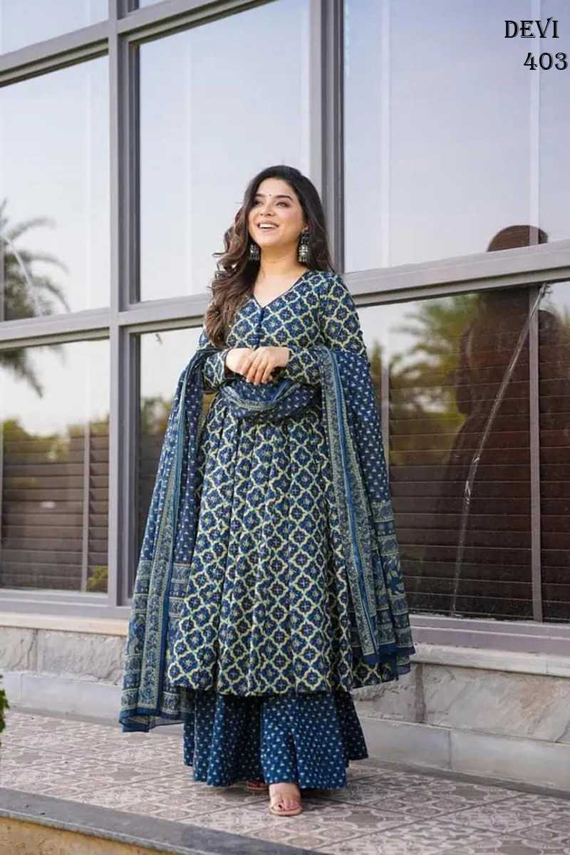 Soft Cotton Silk Printed Gown