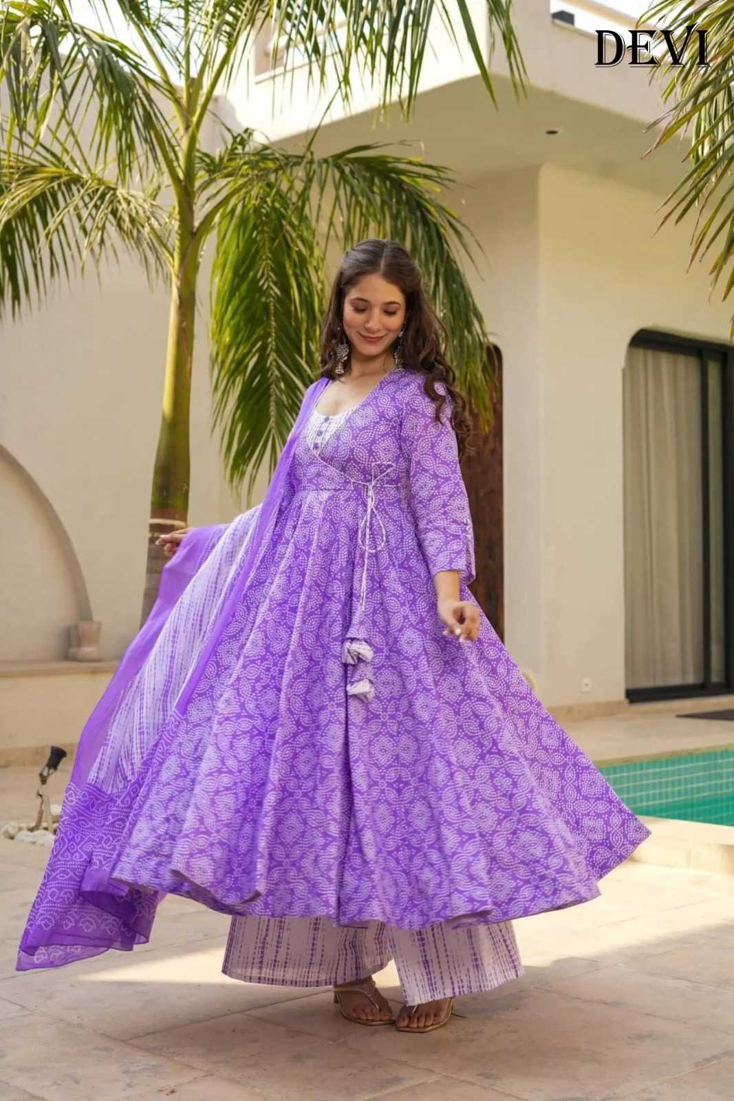 Muslin Silk Printed Suit