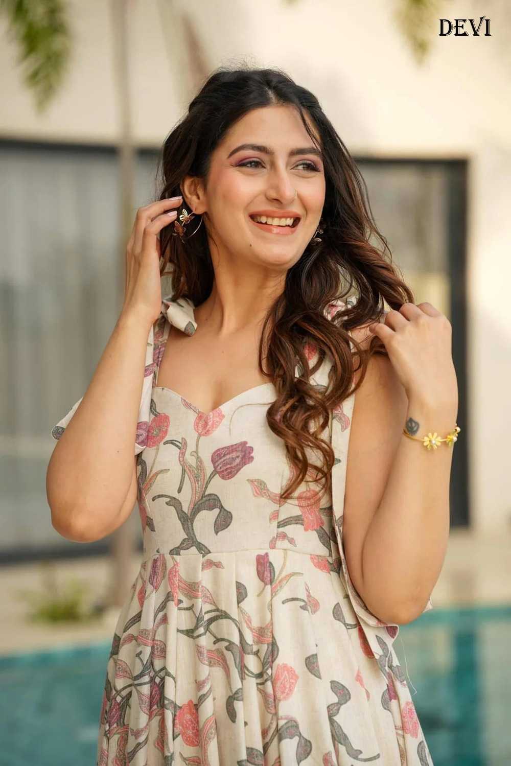 Cotton Cambric Printed Gown